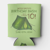 バースデーパーティーバッシュキャンプテントスリーポバーキャンプ 缶クーラー (正面)