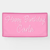 バースデーパーティーバナーデコレーション – 名前をカスタムする 横断幕 (横)