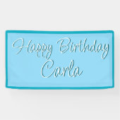 バースデーパーティーバナーデコレーション – 名前をカスタムする 横断幕 (横)