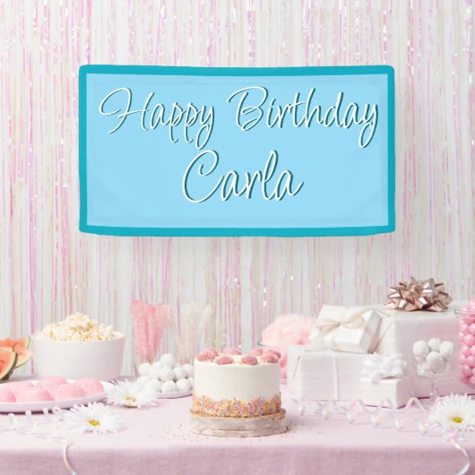 バースデーパーティーバナーデコレーション – 名前をカスタムする 横断幕 (パーティー)
