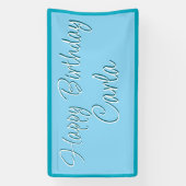 バースデーパーティーバナーデコレーション – 名前をカスタムする 横断幕 (縦)