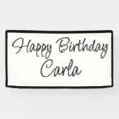 バースデーパーティーバナーデコレーション – 名前をカスタムする 横断幕 (横)