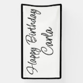 バースデーパーティーバナーデコレーション – 名前をカスタムする 横断幕 (縦)