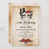 バースデーパーティーバラスカル招待状ハロウィーン 招待状 (正面/裏面)