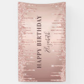 バースデーパーティーバラ金ゴールドグリッターモノグラムラグジュアリー 横断幕 (縦)