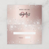 バースデーパーティーバラ金ゴールドシルバーグリッターピンク プレイスカード (外部開封)