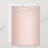 バースデーパーティーバラ金ゴールドダイヤモンド音楽 招待状 (裏面)