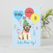 バースデーパーティーバルーンウィーテンテリア招待状 招待状 (スタンド正面)