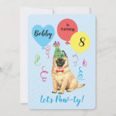 バースデーパーティーバルーンテルブレン 招待状 (正面)