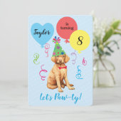 バースデーパーティーバルーンビズラ招待状 招待状 (スタンド正面)