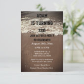 バースデーパーティービーチ航海の海屋外カスタム 招待状 (スタンド正面)