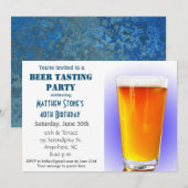 バースデーパーティービールテイスティング招待状 招待状 (正面/裏面)