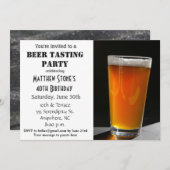 バースデーパーティービールテイスティング招待状 招待状 (正面/裏面)