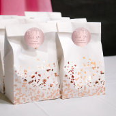 バースデーパーティーピンクほこりっぽいバラグリッターありがとう ラウンドシール