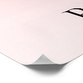 バースデーパーティーピンクローズ金ゴールドグリッター歓迎 ポスター (角)