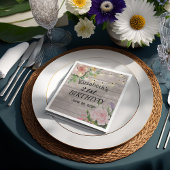 バースデーパーティーフラワーズ素朴ウッドストリングライト スタンダードカクテルナプキン