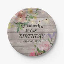 バースデーパーティーフラワーズ素朴ウッドストリングライト