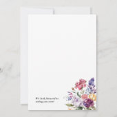 バースデーパーティーフローラガーデンフレームモダン 招待状 (裏面)