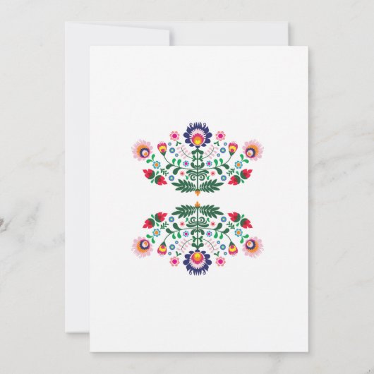 バースデーパーティーフローラフィエスタメキシカンビバアニエージ 招待状 (裏面)