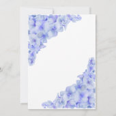 バースデーパーティーフローラブルーアジサイ白 招待状 (裏面)