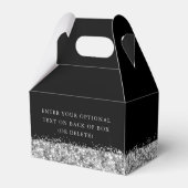 バースデーパーティーブラックシルバーグリッター紙吹雪 フェイバーボックス (裏面サイド)