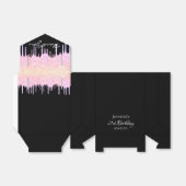 バースデーパーティーブラックレインボー感謝していグリッターユー フェイバーボックス (折り畳みなし)