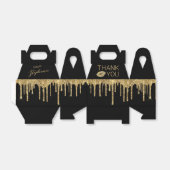 バースデーパーティーブラック金ゴールドドライプサンキューサンキュー フェイバーボックス (折り畳みなし)