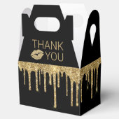 バースデーパーティーブラック金ゴールドドライプサンキューサンキュー フェイバーボックス (オープン)