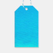 バースデーパーティーブルーウォーターパーソナライズされたありがとう ギフトタグ (裏面)