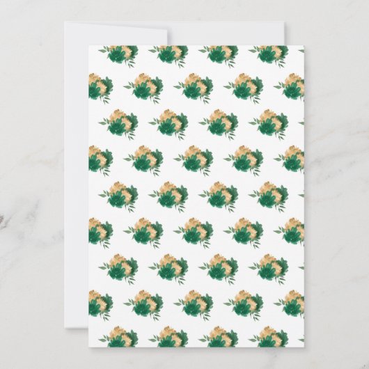 バースデーパーティーブロンデプリンセスイングリーン 招待状 (裏面)