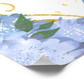 バースデーパーティーブロンデプリンセスブルーウェルカム ポスター (角)