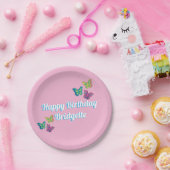 バースデーパーティープレート – ピンクテーマ ペーパープレート (パーティー)