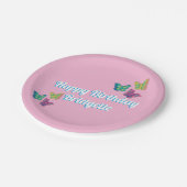 バースデーパーティープレート – ピンクテーマ ペーパープレート (アングル)