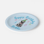 バースデーパーティーベッドリントンテリア紙プレート ペーパープレート (アングル)