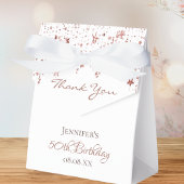 バースデーパーティーホワイトローズ金ゴールドスター感謝していズユー フェイバーボックス