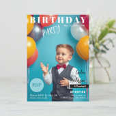 バースデーパーティーマガジンカバー招待状 招待状 (スタンド正面)