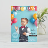 バースデーパーティーマガジンカバー招待状 招待状 (スタンド正面)