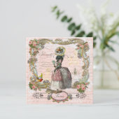 バースデーパーティーマリーアントワネットプードル 招待状 (スタンド正面)