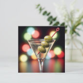 バースデーパーティーマルティニグラス 招待状 (スタンド正面)