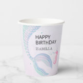 バースデーパーティーマーメイドテール 紙コップ (正面)