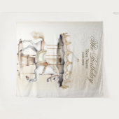 バースデーパーティーメリーゴラウンドサーカスカーニバル タペストリー (正面(横))