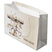 バースデーパーティーメリーゴラウンドサーカスカーニバル ラージペーパーバッグ (裏面アングル)