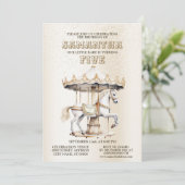 バースデーパーティーメリーゴラウンドサーカスカーニバル 招待状 (スタンド正面)