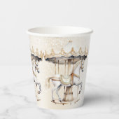 バースデーパーティーメリーゴラウンドサーカスカーニバル 紙コップ (裏面)