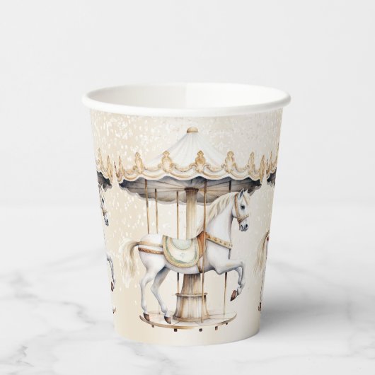 バースデーパーティーメリーゴラウンドサーカスカーニバル 紙コップ (左)