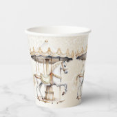 バースデーパーティーメリーゴラウンドサーカスカーニバル 紙コップ (正面)