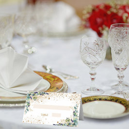 バースデーパーティーユーカリ金ゴールドグリッターダスト プレイスカード