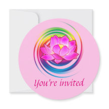 バースデーパーティーヨガロータスフラワーレインボーデザイン