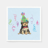 バースデーパーティーヨークシャーテリア スタンダードカクテルナプキン (正面)