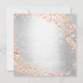 バースデーパーティーリースグリッターバラ金ゴールドシルバーグラ 招待状 (裏面)